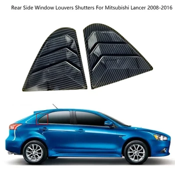 2 Adet Arka Yan Pencere Panjur Panjur Panjur Kapağı Trim Çıkartmalar Mitsubishi Lancer 2008-2016 İçin Dış Araba Aksesuarları