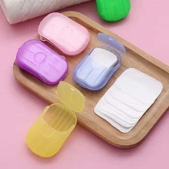 Klasik Renkli Tek Kullanımlık Sabun Kağıt Gevreği Sabun Kağıt Yıkama Temizleme Eller Mutfak Tuvaletler için Açık Seyahat Kamp Yürüyüş