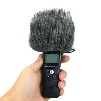 Mikrofon Kürklü Kürk Kapak Açık Cam Rüzgar Gürültüsünü Azaltmak Zoom H1 Damla Nakliye