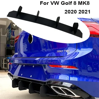 VW Golf 8 için MK8 2020 2021 Araba Arka Tampon Difüzör Spoiler Dudak Kuyruk Tampon Koruyucu Arka Yan Bölücülerin Dudak Koruyucu
