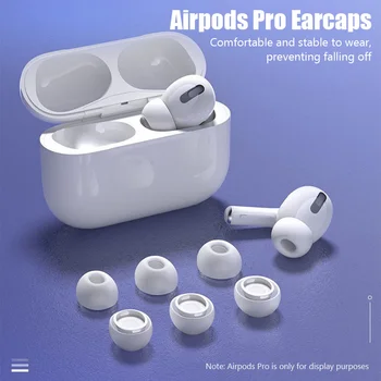 4 Pairs Kulak İpuçları Airpods için Pro Gürültü Azaltma Silikon Kulaklık Kulak Pedleri Kulak Tıkacı Kapağı Airpods için Pro Kulak Ucu Kulaklık Fişi