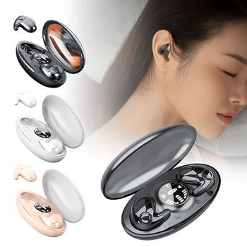 Yeni Görünmez Uyku Kablosuz Kulaklık Gürültü İptal Bluetooth 5.3 Kulaklık IPX5 Su Geçirmez Dokunmatik Kontrol kablosuz kulaklık
