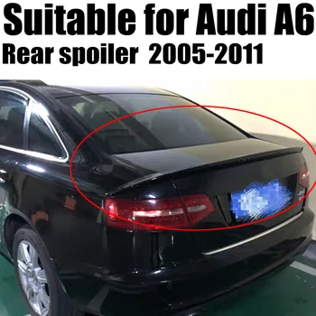 Audi için A6 C6 2005 2006 2007 2008 2009 2010 2011 Spoiler PU Malzeme Astar Renk Arka Bagaj Dudak Spoiler Kanat Araba Aksesuarları