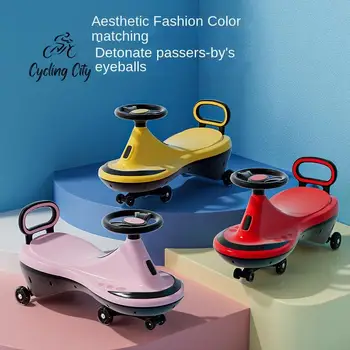 Bisiklet Şehir çocuk Büküm Araba müzikli ışık Yo-yo Araba Arkalığı İle Bebek Scooter Ücretsiz Kurulum oyuncak araba