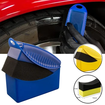 Araba Tekerlek Parlatma Ağda Sünger Fırça Kapaklı ABS Yıkama Temizleme Lastik Kontur Pansuman Aplikatör Pedleri Detay Aksesuarları
