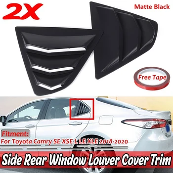 1 Çift Toyota Camry İçin V70 2018 2019 2020 Pencere Kepçe Panjur Kapağı Güneş Gölge Mat Siyah