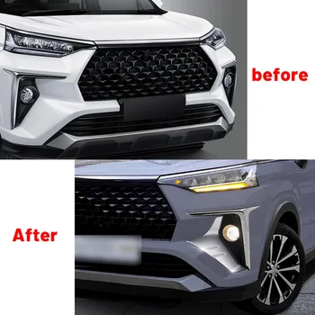 Toyota Veloz Avanza 2022 + Krom Ön Sis Lambası Yan Trim Çerçeve Sis Lambası Çerçeve Dekorasyon
