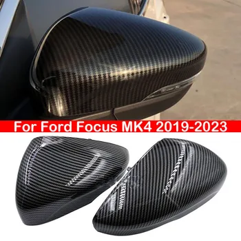 Ford Focus için MK4 2019-2023 Dikiz Yan ayna kapağı Kanat Kapağı Değiştirme Dış Kapı Dikiz Durumda Trim Karbon Fiber Bak