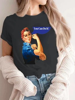 Komik Ben Yapabilirim T Shirt Erkekler için Uyarı Kadın O-Boyun T-shirt Camisa Kısa Kollu Camisetas Camisa Mujer Gotik