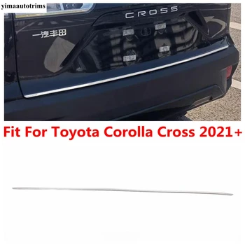 Arka Bagaj Kuyruk Kapısı Kapı Şeridi Dekorasyon Kapak Trim Paslanmaz Çelik Aksesuarlar Dış Toyota Corolla Cross 2021 - 2023 İçin