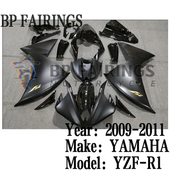 YENİ ABS Motosiklet tam kaporta kiti İçin fit YZF R1 YFZ-R1 2009 2010 2011 Vücut Fairings kitleri set Siyah
