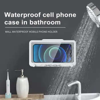 Cep telefonu tutucu geri Çekilebilir Duş telefon tutucu Anti-sis Dokunmatik Ekran Tasarımı İle Eller serbest İçin 180 derece Rotasyon