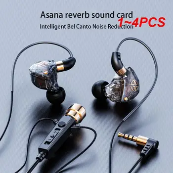 1~4 ADET Kablolu Kulaklık Mikrofon İle Gürültü önleyici Kulaklık kulaklıklar İçin Canlı Şarkı Kayıt Bilgisayar Akıllı Telefon